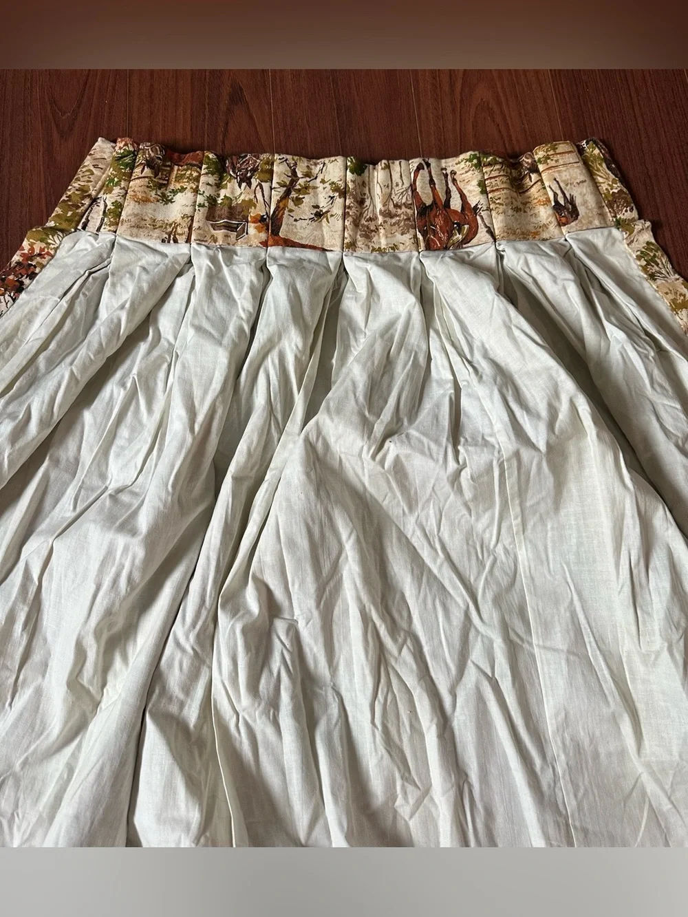 Vintage Pinch Pleat 70s Curtains Riverdale Ranch Riders Equestrian 23x48 Pair